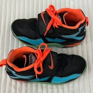 SALE ☀️ Nike Air 6.5 Y Black, Orange, and Blue Sneakers